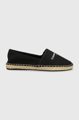 Tommy Jeans espadrile culoarea negru