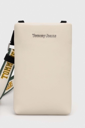 Tommy Jeans etui pentru telefon culoarea bej
