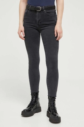 Tommy Jeans jeansi femei, culoarea negru