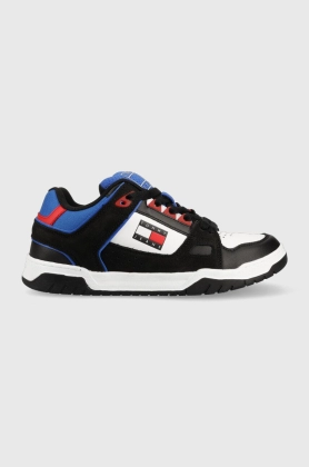 Tommy Jeans sneakers din piele Skate Sneaker culoarea negru