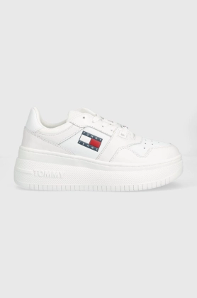 Tommy Jeans sneakers En0en02025 Meg Flatform Option 1 culoarea alb