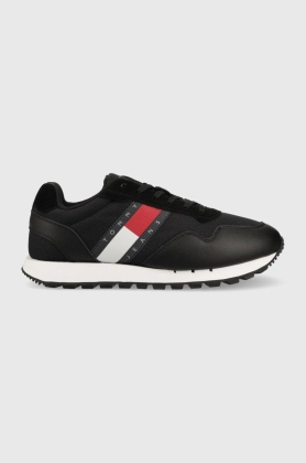 Tommy Jeans sneakers Retro Leather Tjm Ess , culoarea negru