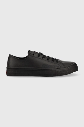 Tommy Jeans tenisi Leather Vulc Tjm Ess barbati, culoarea negru