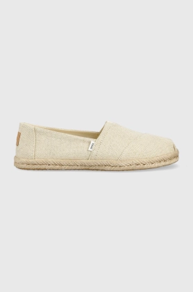 Toms espadrile Alpargata Rope culoarea bej, 10019907