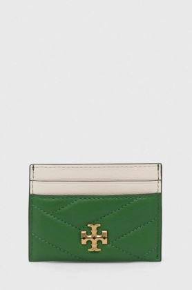 Tory Burch carcasa din piele culoarea verde