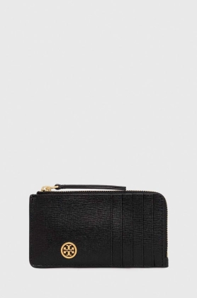 Tory Burch portofel de piele femei, culoarea negru