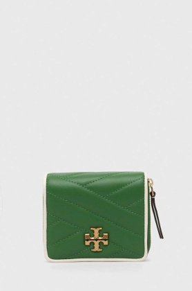 Tory Burch portofel de piele femei, culoarea verde