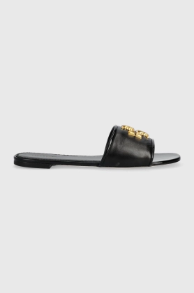 Tory Burch slapi de piele Eleanor femei, culoarea negru, 88744-004