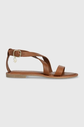 U.S. Polo Assn. sandale de piele LINDA femei, culoarea maro, LINDA001D
