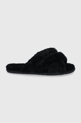 UGG papuci de lana culoarea negru
