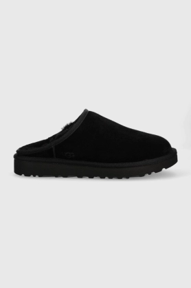 UGG papuci din piele intoarsa M Classic Slip-on culoarea negru