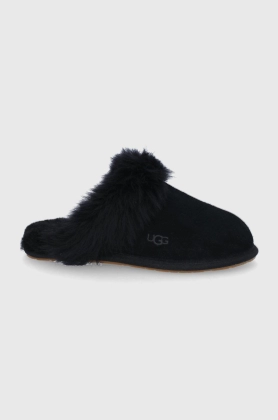 UGG Papuci din piele intoarsa Scuff culoarea negru