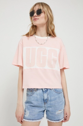 UGG tricou din bumbac culoarea roz