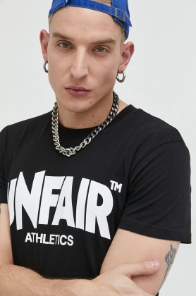 Unfair Athletics tricou din bumbac culoarea negru, cu imprimeu