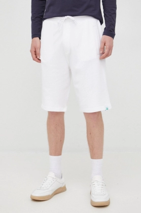 United Colors of Benetton pantaloni scurti din bumbac barbati, culoarea alb