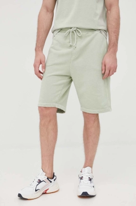 United Colors of Benetton pantaloni scurti din bumbac barbati, culoarea verde