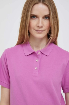 United Colors of Benetton tricou polo femei, culoarea violet