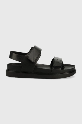 Vagabond sandale de piele Erin femei, culoarea negru