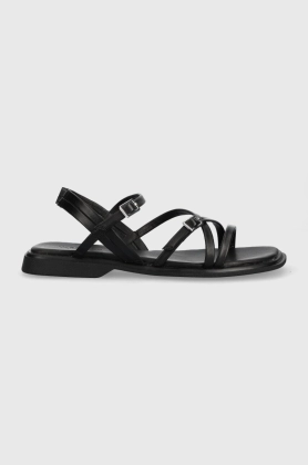 Vagabond sandale de piele Izzy femei, culoarea negru, 5513.101.20