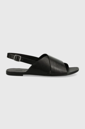 Vagabond sandale de piele Tia femei, culoarea negru