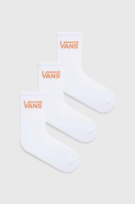 Vans sosete 3-pack femei, culoarea alb