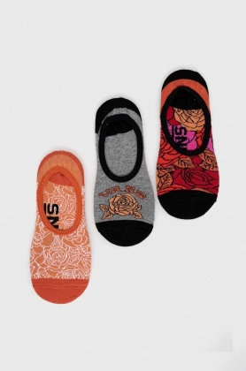 Vans sosete 3-pack femei, culoarea portocaliu