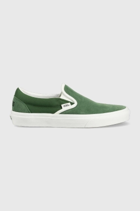 Vans tenisi Classic Slip-On culoarea verde, VN0A7Q5DY9H1