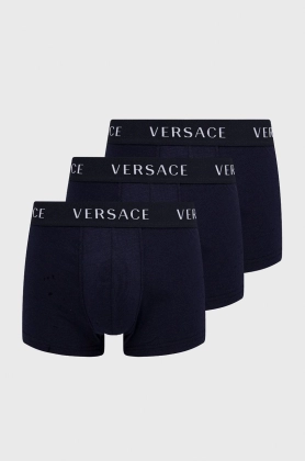 Versace Boxeri (3-pack) barbati, culoarea albastru marin