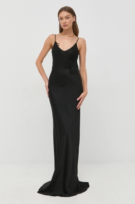 Victoria Beckham rochie culoarea negru, maxi, drept
