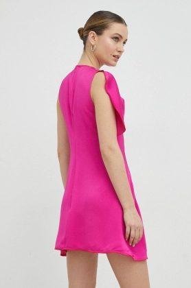 Victoria Beckham rochie culoarea roz, mini, drept