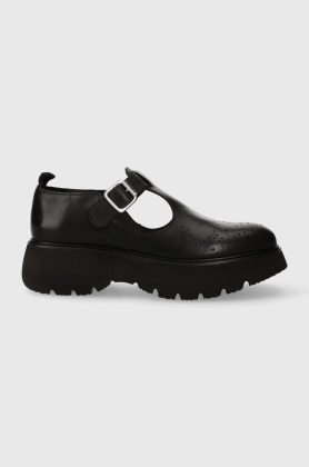 Weekend Max Mara pantofi de piele Arabba femei, culoarea negru, cu platforma, 2355260932600