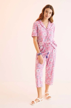 women\'secret pijamale de bumbac Mix & Match culoarea roz, bumbac, 4855674