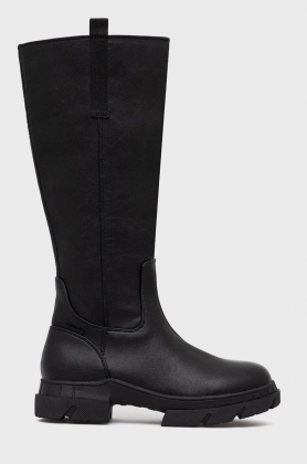 Wrangler cizme Atlanta Boot Extra femei, culoarea negru, cu toc plat