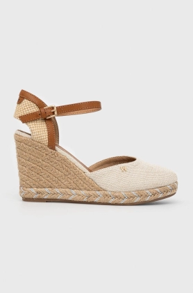 Wrangler espadrile Brava culoarea gri, toc pana