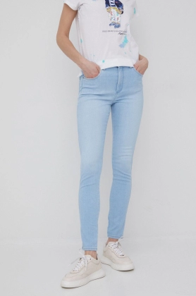 Wrangler jeansi High Rise Skinny Soft Blue femei , high waist