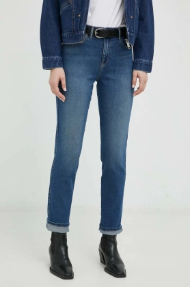 Wrangler jeansi Slim Blue Noise femei high waist