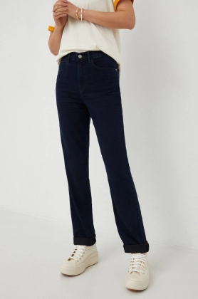 Wrangler jeansi Straight Blue Black femei , high waist