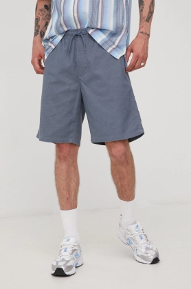 Wrangler pantaloni scurti din amestec de in barbati, culoarea albastru marin