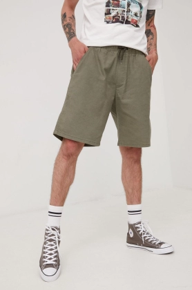 Wrangler pantaloni scurti din amestec de in barbati, culoarea verde