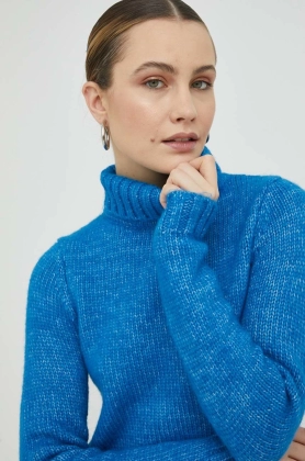 Wrangler pulover din amestec de lana femei, calduros, cu guler