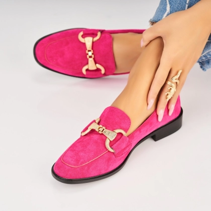 Pantofi dama casual Fucsia din Piele Ecologica Intoarsa Samya A5316